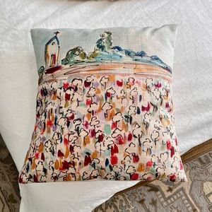 Watercolor decorative pillow